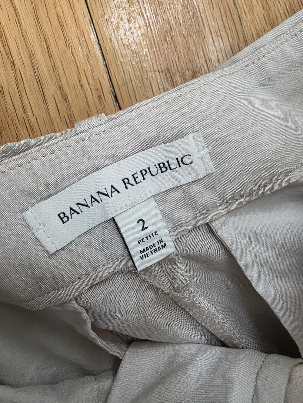 Banana Republic High Rise Linen Tencel Cropped Taper Belted Barrel Pants 2P